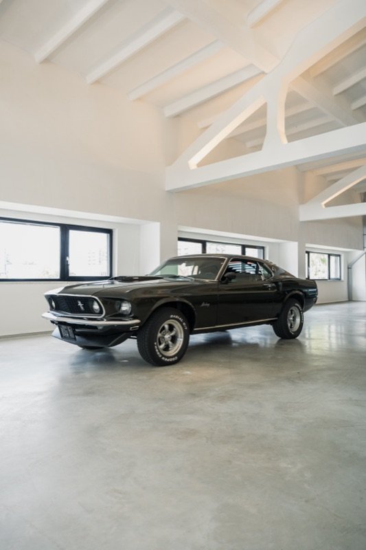 1969 Ford Mustang Fastback salės ekspozicijoje