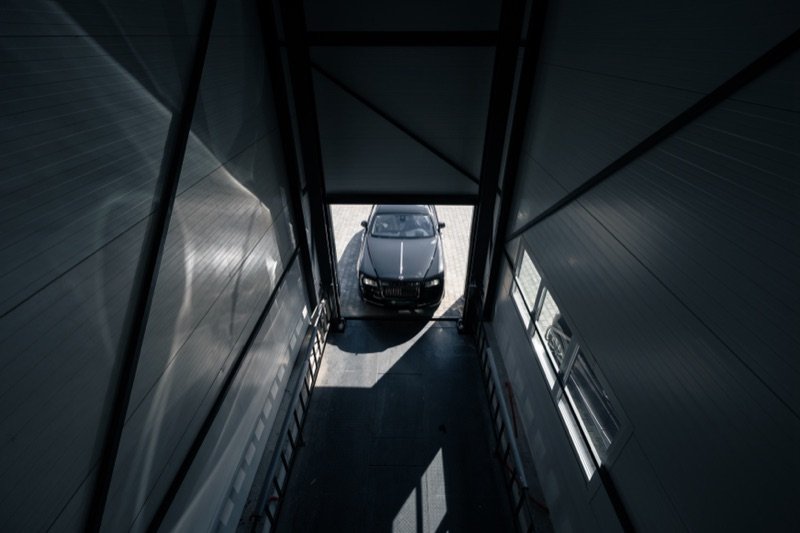 6,5 t pramoninio lifto šachta iš viršaus